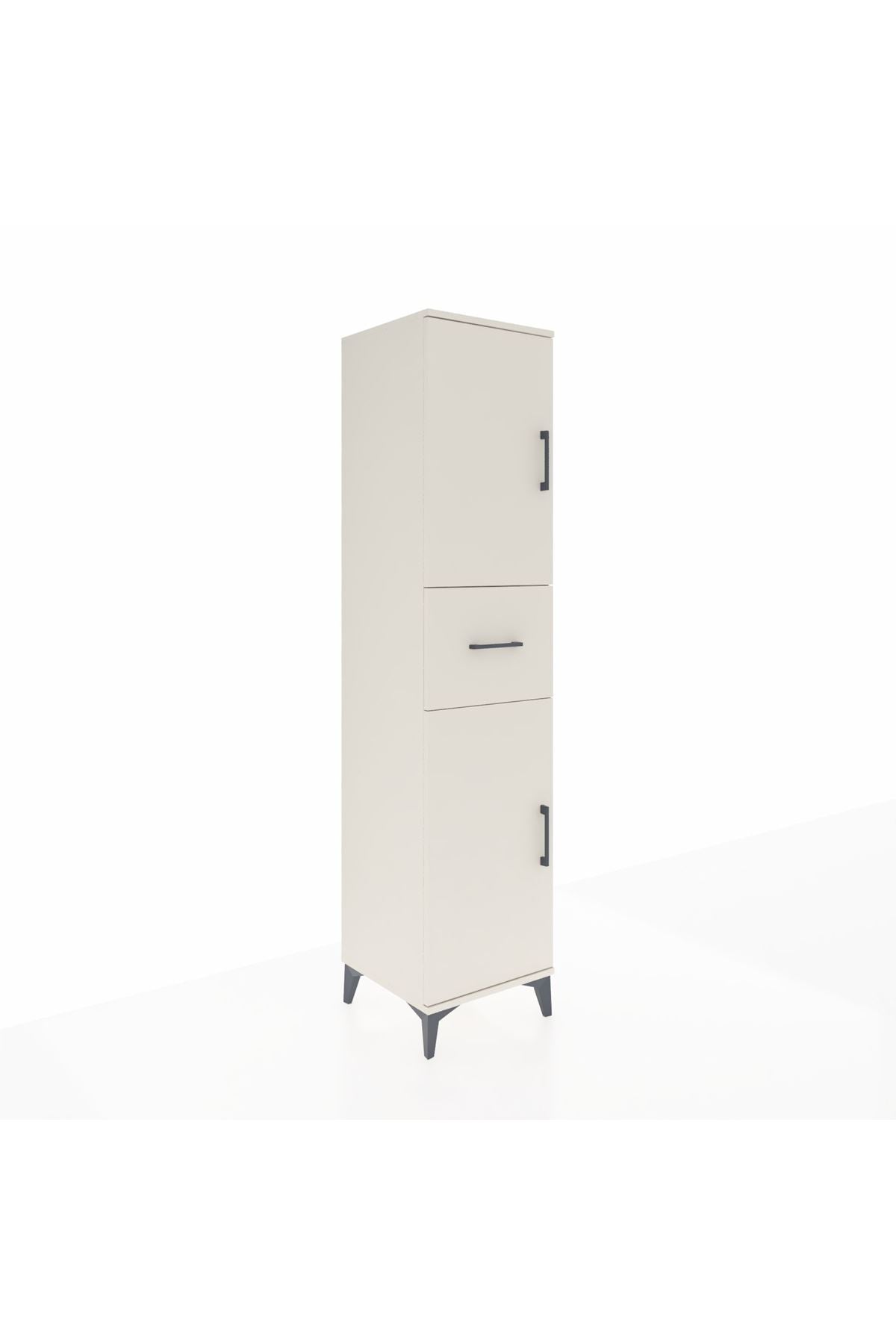 Hyperion Dolap 3 Raflı Tek Çekmeceli 2 Kapaklı 44x44x195 - S58M001V1B