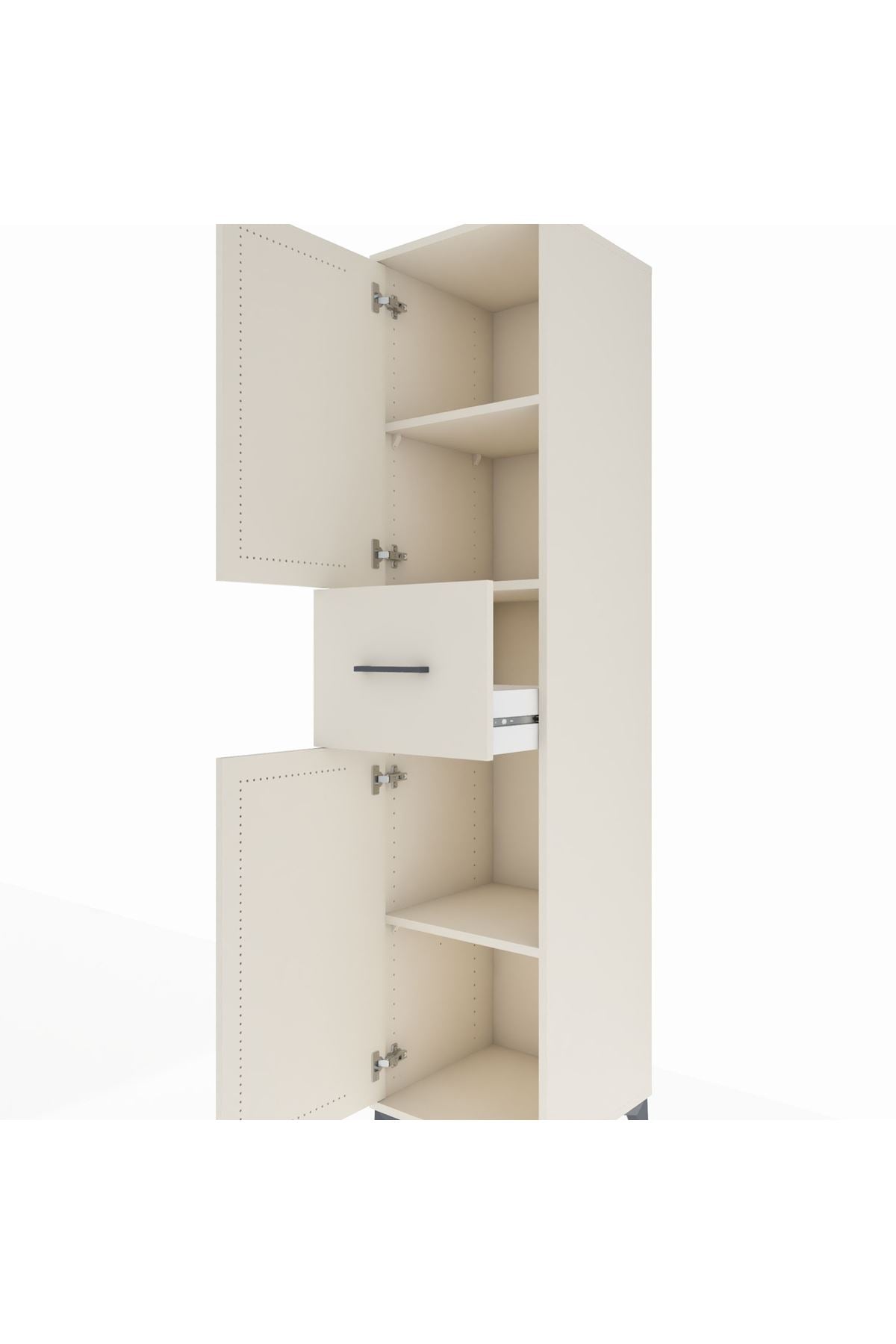 Hyperion Dolap 3 Raflı Tek Çekmeceli 2 Kapaklı 44x44x195 - S58M001V1B