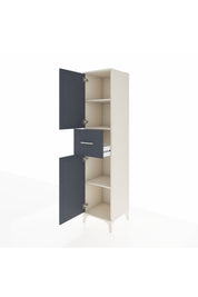 Hyperion Dolap 3 Raflı Tek Çekmeceli 2 Kapaklı 44x44x195 - S58M001V2B