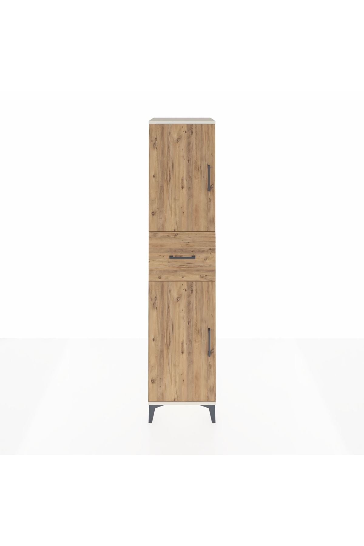 Hyperion Dolap 3 Raflı Tek Çekmeceli 2 Kapaklı 44x44x195 - S58M001V3B