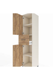 Hyperion Dolap 3 Raflı Tek Çekmeceli 2 Kapaklı 44x44x195 - S58M001V3B