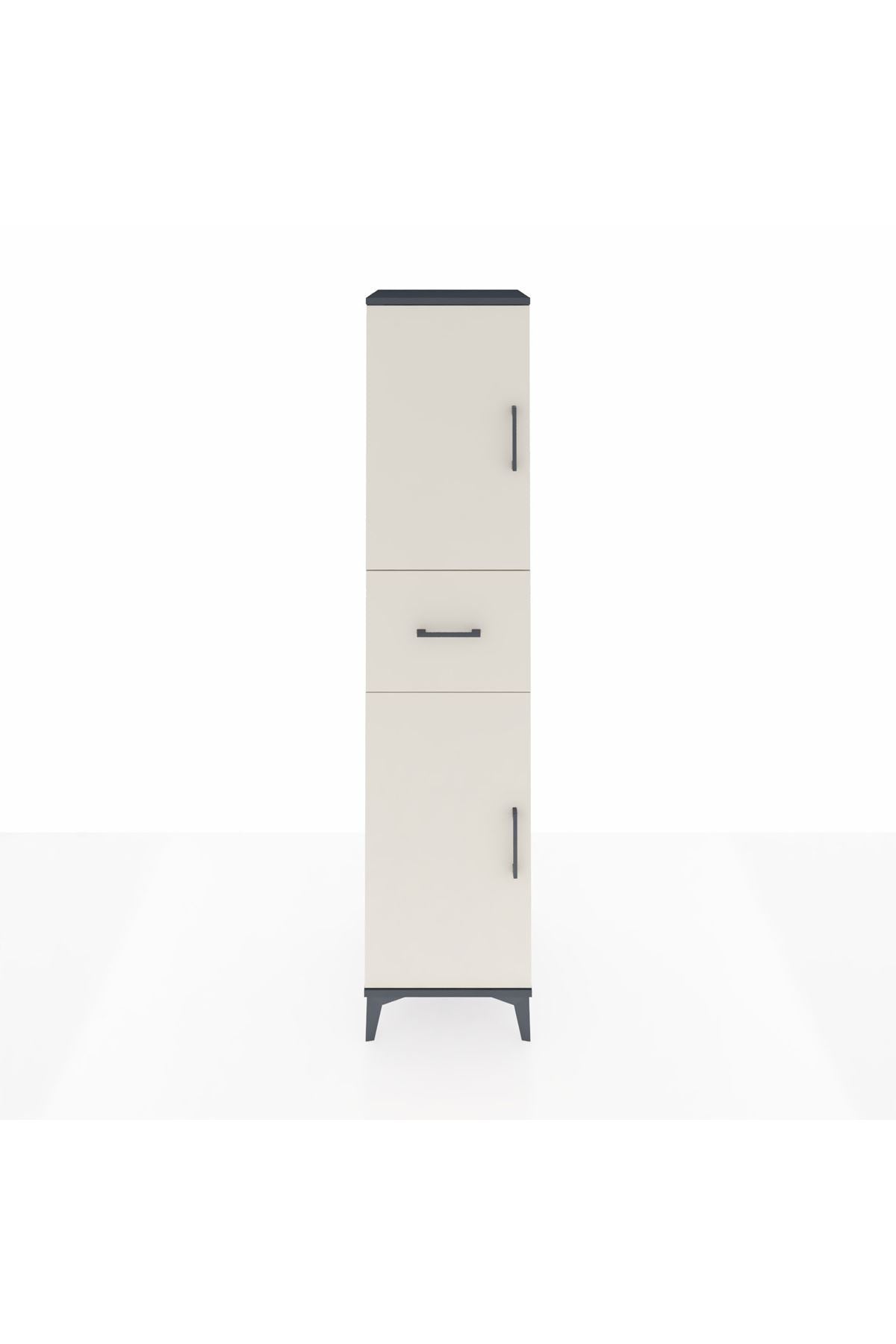 Hyperion Dolap 3 Raflı Tek Çekmeceli 2 Kapaklı 44x44x195 - S58M001V4B