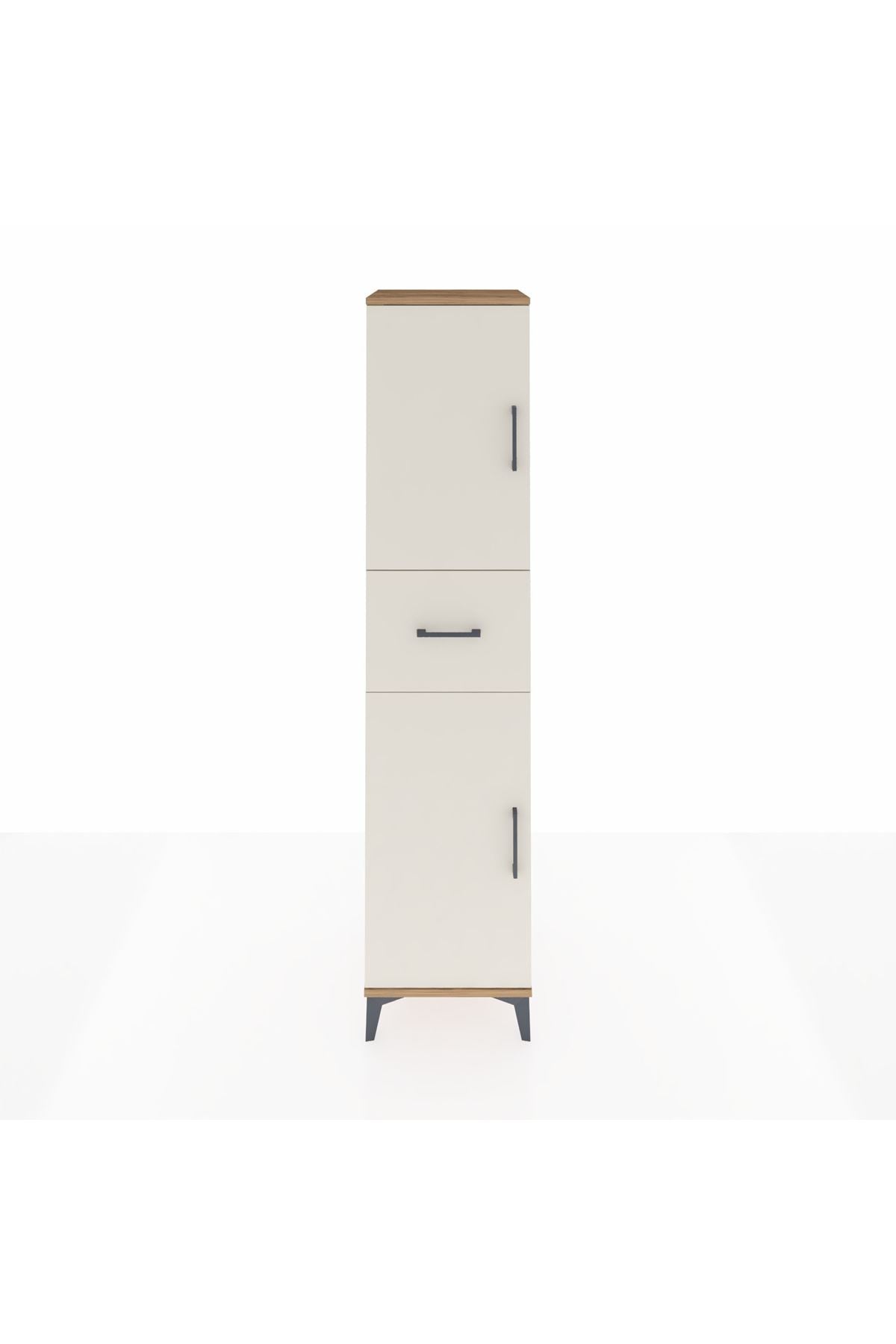 Hyperion Dolap 3 Raflı Tek Çekmeceli 2 Kapaklı 44x44x195 - S58M001V7B