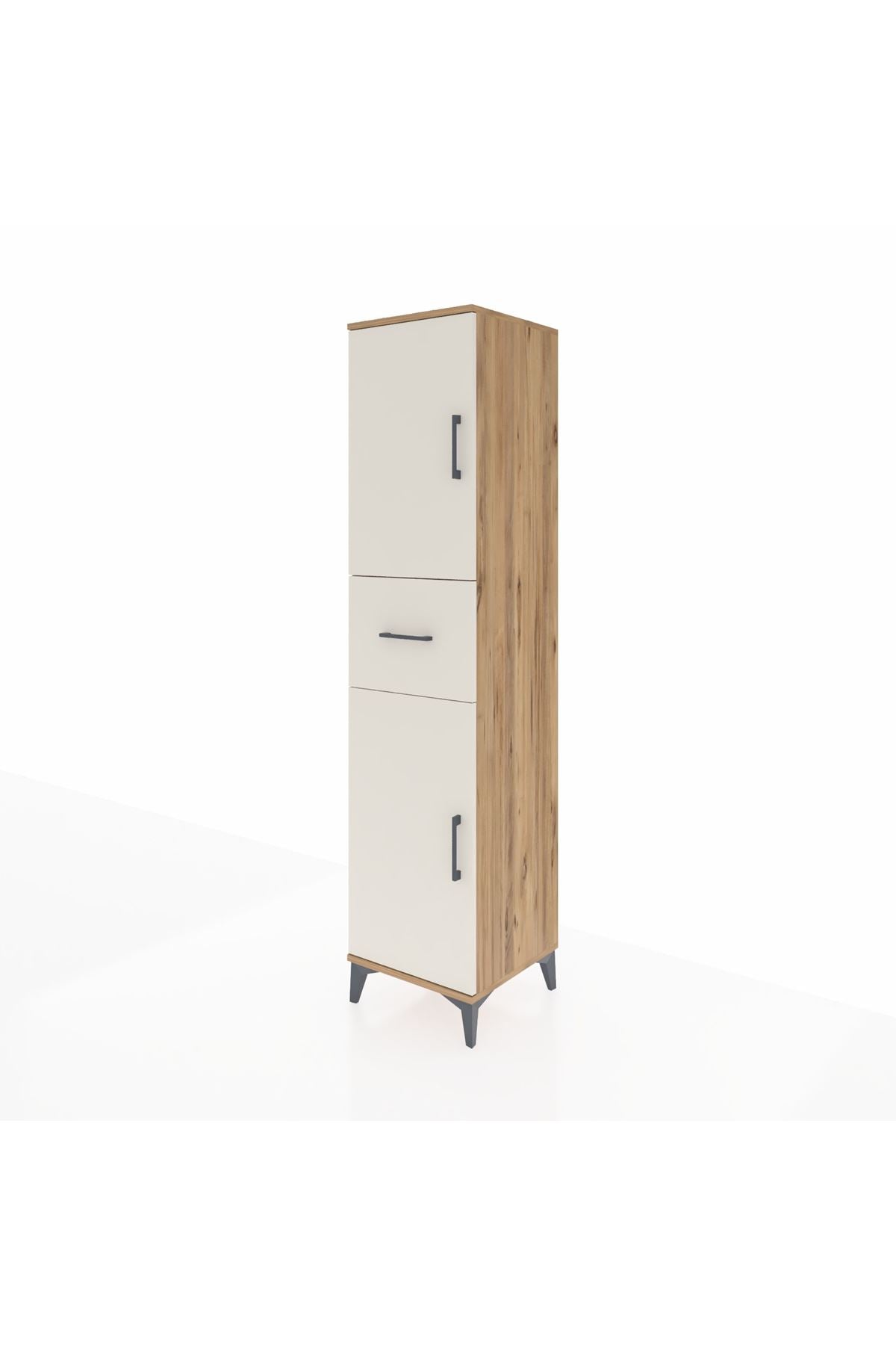 Hyperion Dolap 3 Raflı Tek Çekmeceli 2 Kapaklı 44x44x195 - S58M001V7B