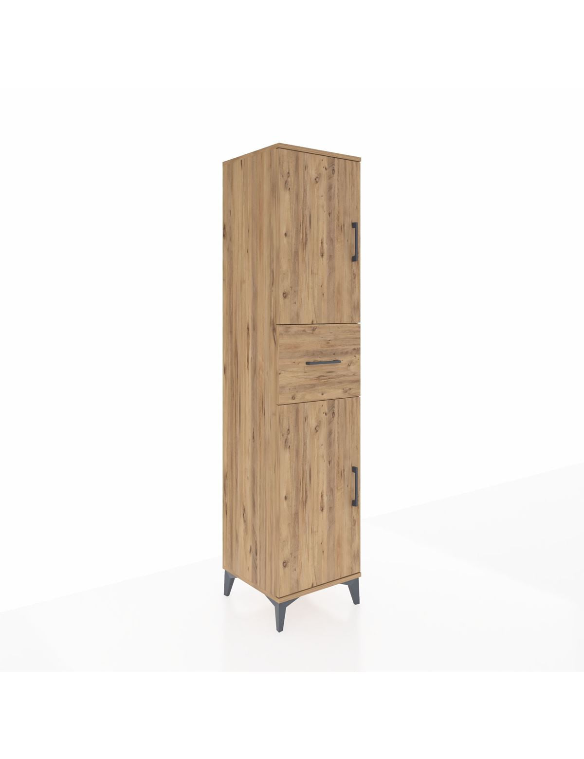 Hyperion Dolap 3 Raflı Tek Çekmeceli 2 Kapaklı 44x44x195 - S58M001V9B