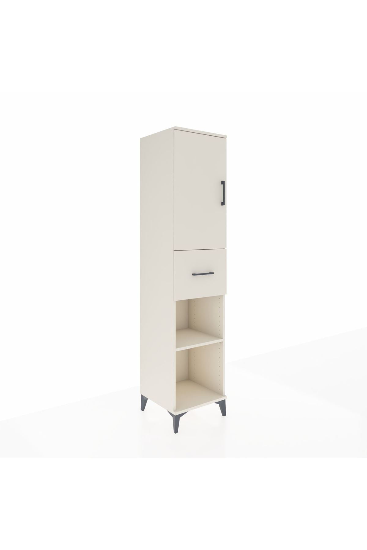 Hyperion Dolap 4 Raflı Tek Çekmeceli Tek Kapaklı 44x44x195 - S58M002V1B
