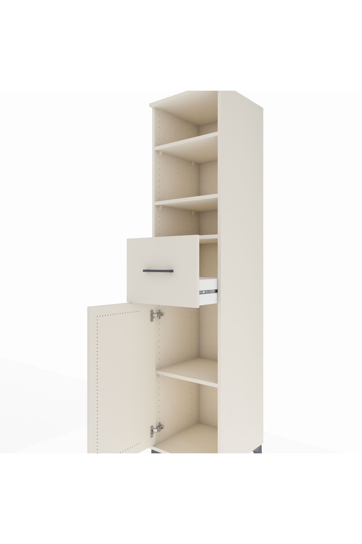 Hyperion Dolap 4 Raflı Tek Çekmeceli Tek Kapaklı 44x44x195 - S58M003V1B