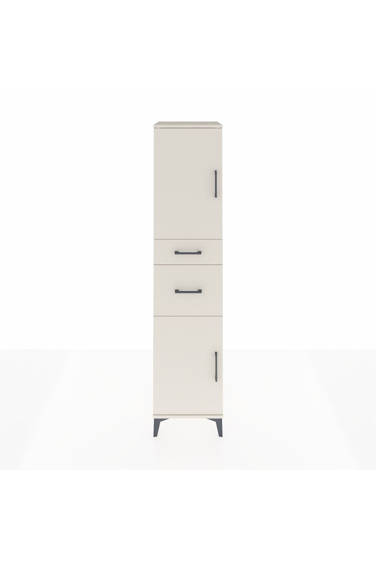 Hyperion Dolap 4 Raflı 2 Çekmeceli Tek Kapaklı 44x44x195 - S58M004V1B