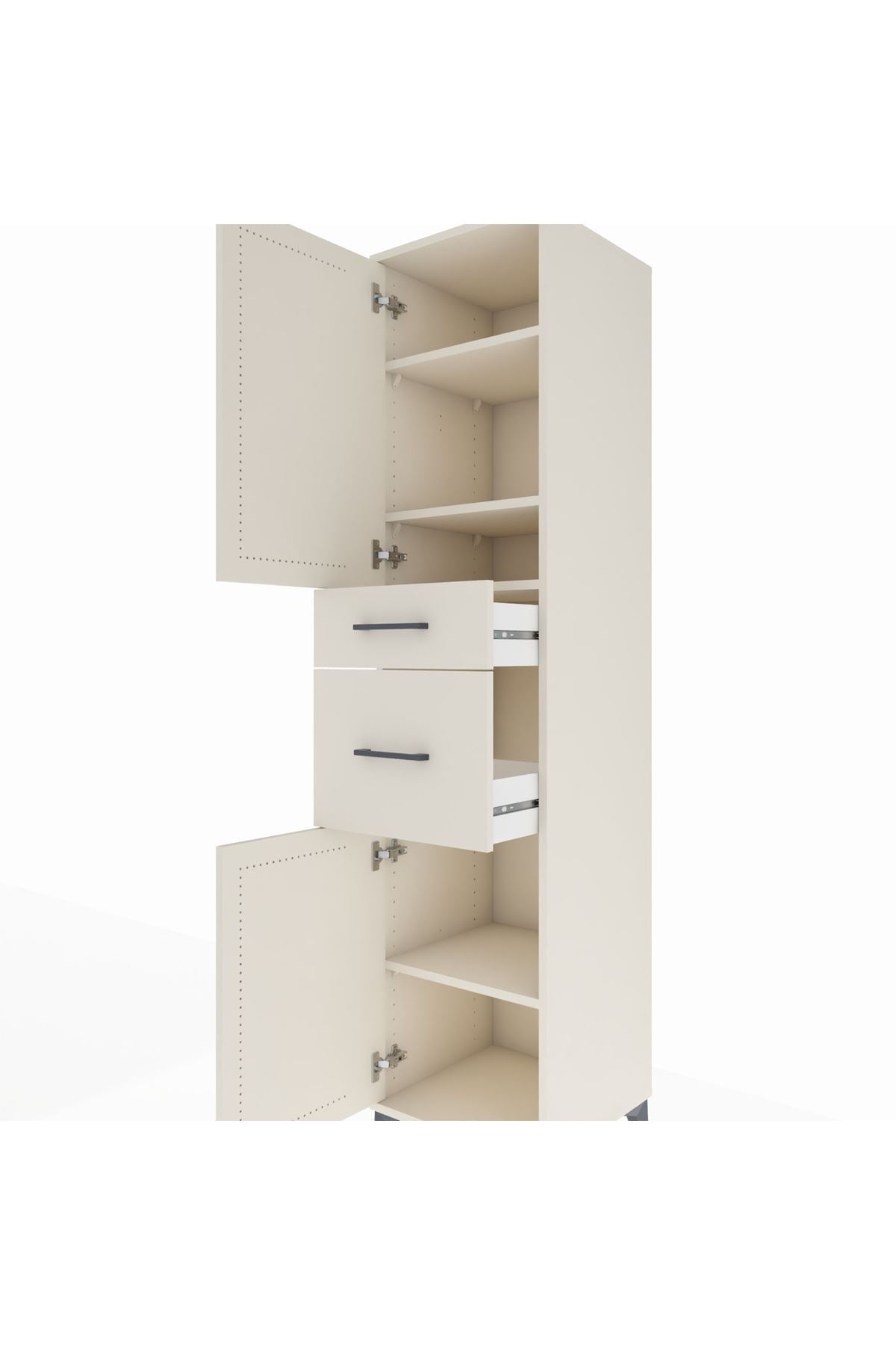 Hyperion Dolap 4 Raflı 2 Çekmeceli Tek Kapaklı 44x44x195 - S58M004V1B