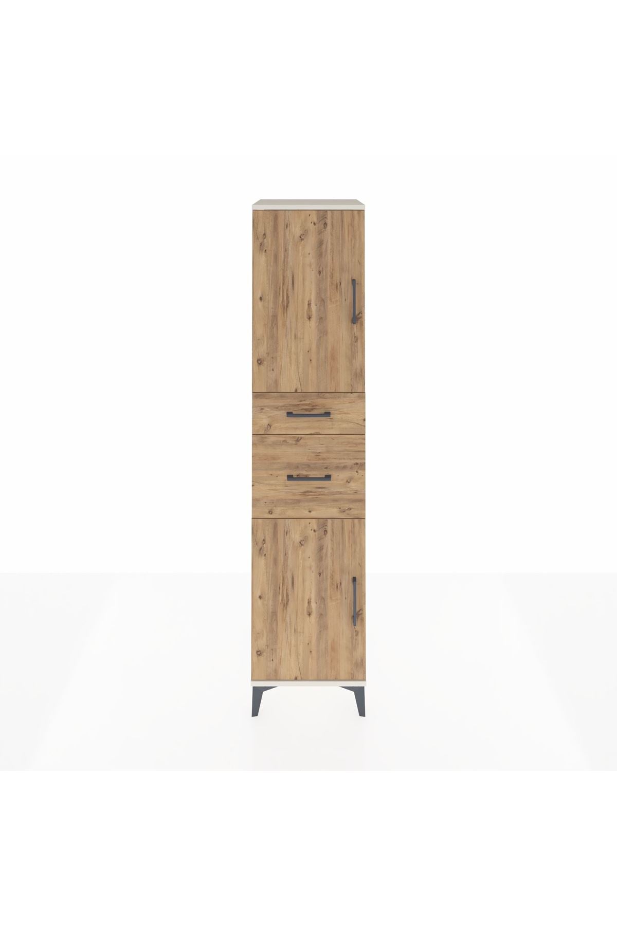 Hyperion Dolap 4 Raflı 2 Çekmeceli Tek Kapaklı 44x44x195 - S58M004V3B