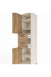 Hyperion Dolap 4 Raflı 2 Çekmeceli Tek Kapaklı 44x44x195 - S58M004V3B