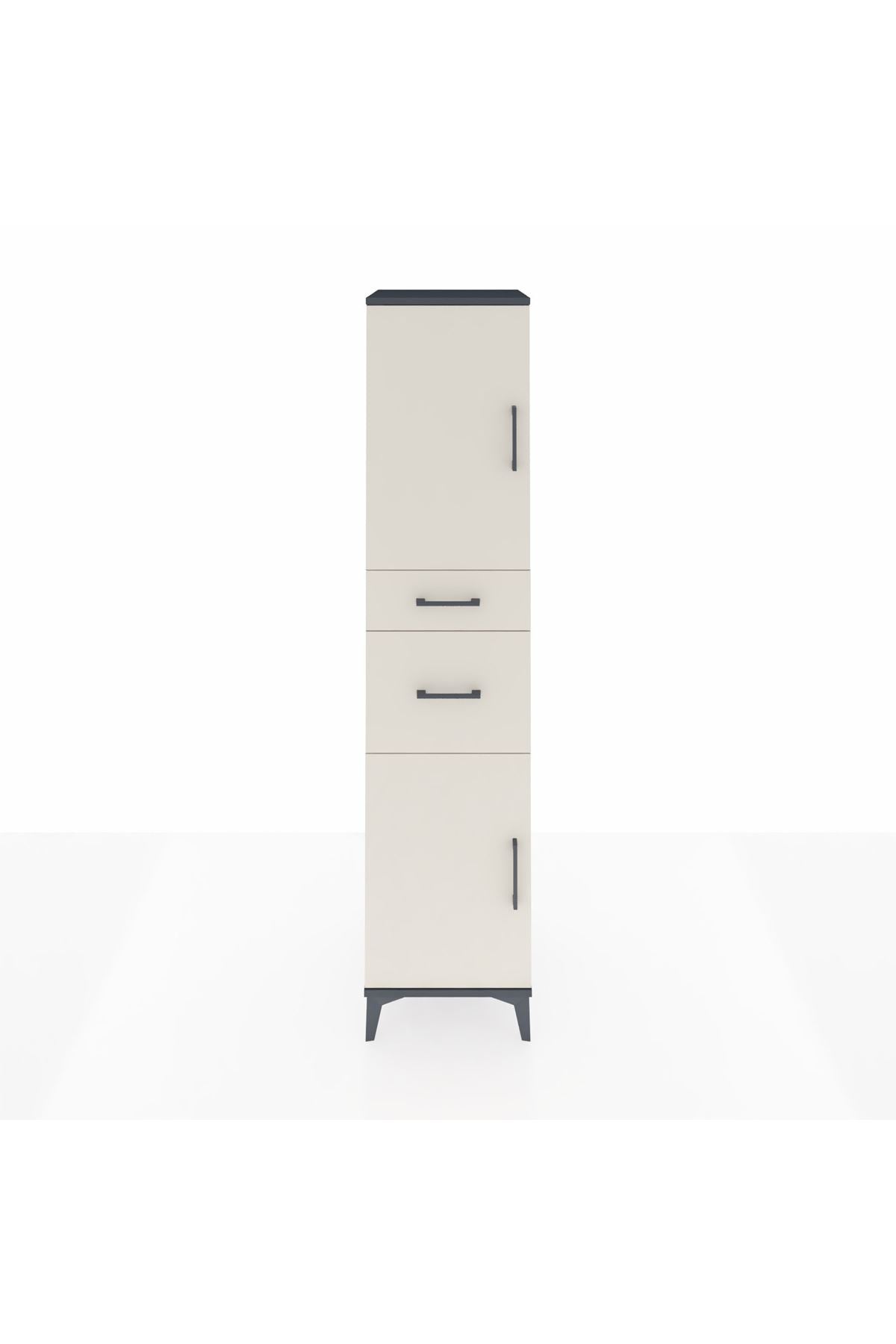 Hyperion Dolap 4 Raflı 2 Çekmeceli Tek Kapaklı 44x44x195 - S58M004V4B