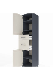 Hyperion Dolap 4 Raflı 2 Çekmeceli Tek Kapaklı 44x44x195 - S58M004V4B