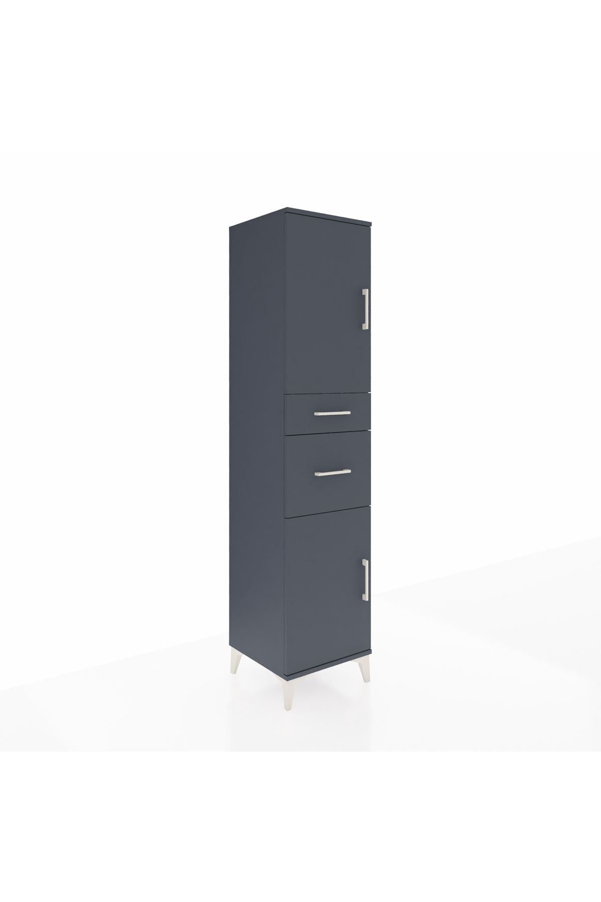 Hyperion Dolap 4 Raflı 2 Çekmeceli Tek Kapaklı 44x44x195 - S58M004V5B