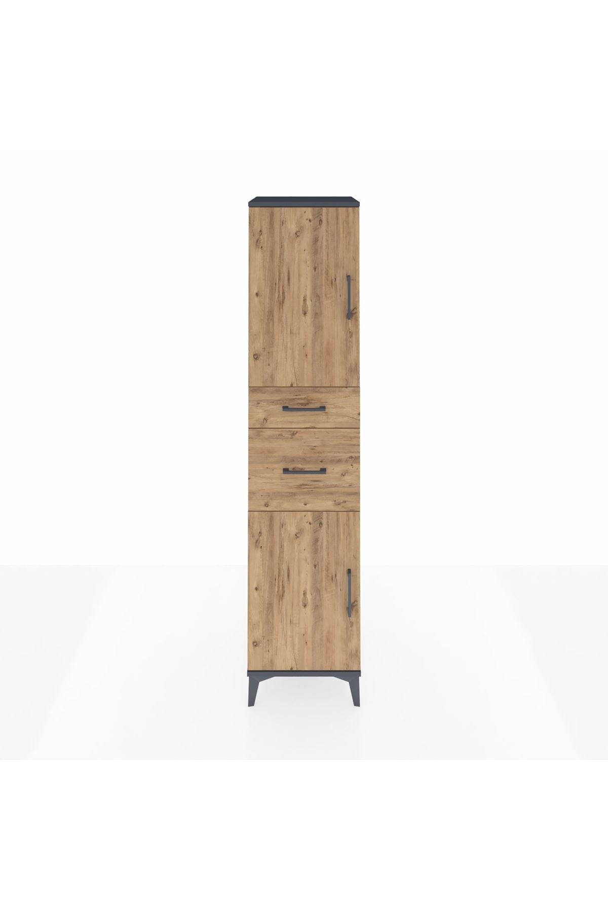Hyperion Dolap 4 Raflı 2 Çekmeceli Tek Kapaklı 44x44x195 - S58M004V6B