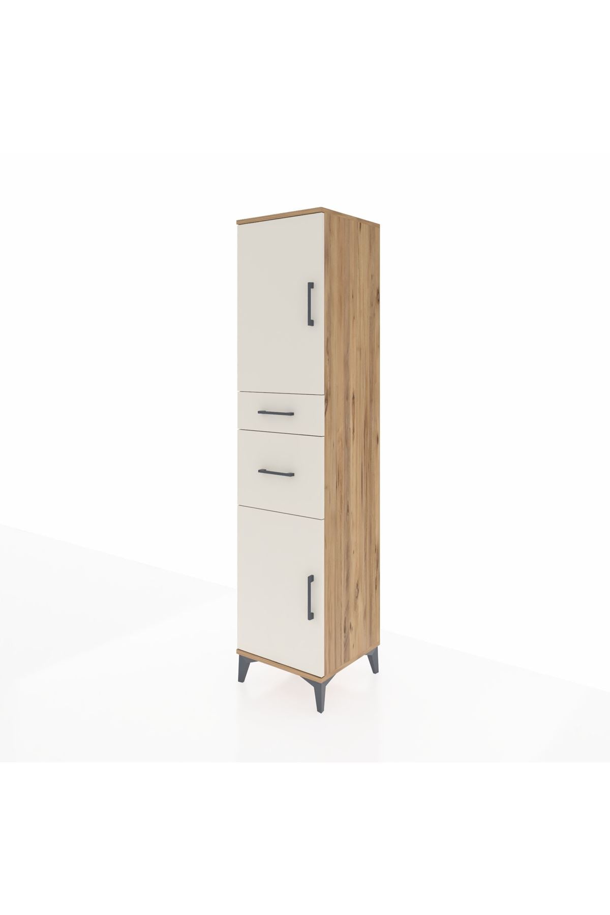 Hyperion Dolap 4 Raflı 2 Çekmeceli Tek Kapaklı 44x44x195 - S58M004V7B