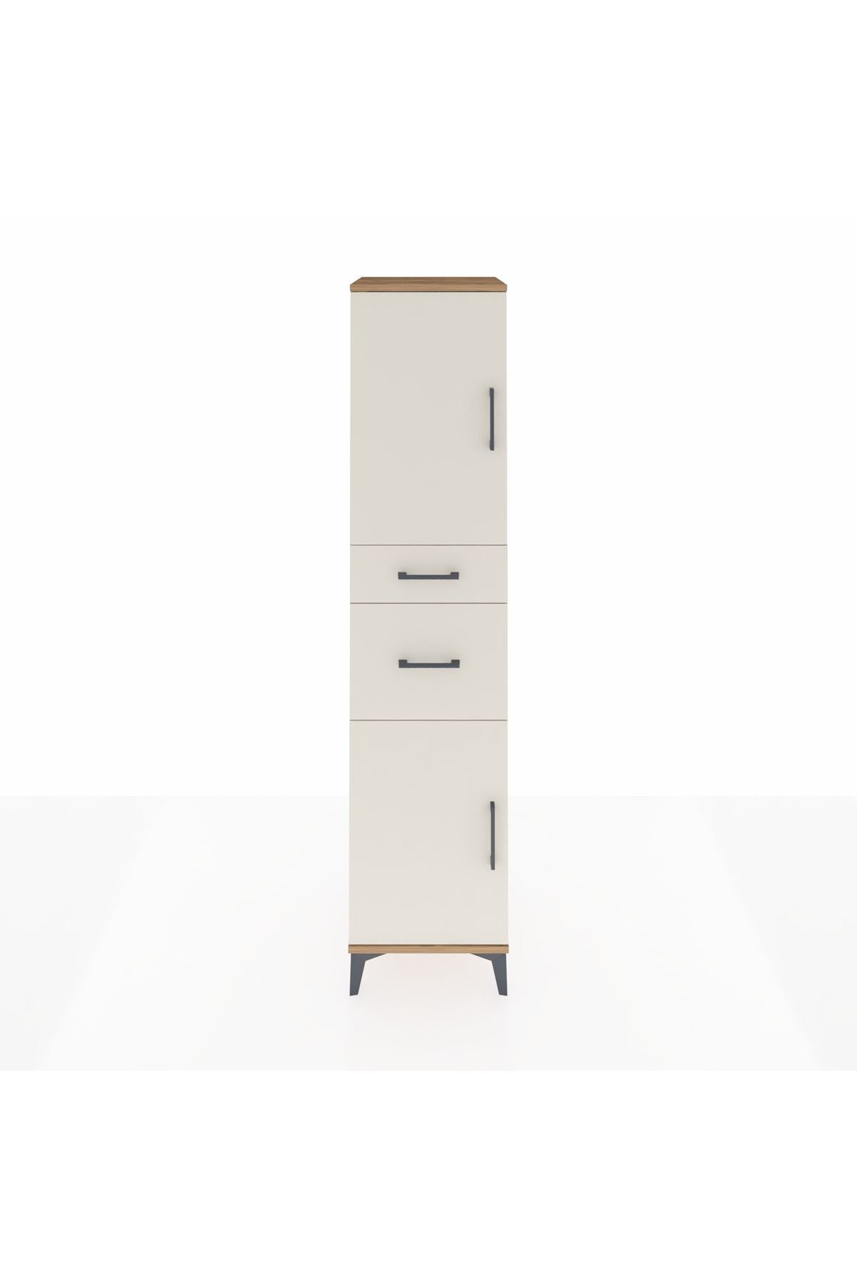 Hyperion Dolap 4 Raflı 2 Çekmeceli Tek Kapaklı 44x44x195 - S58M004V7B