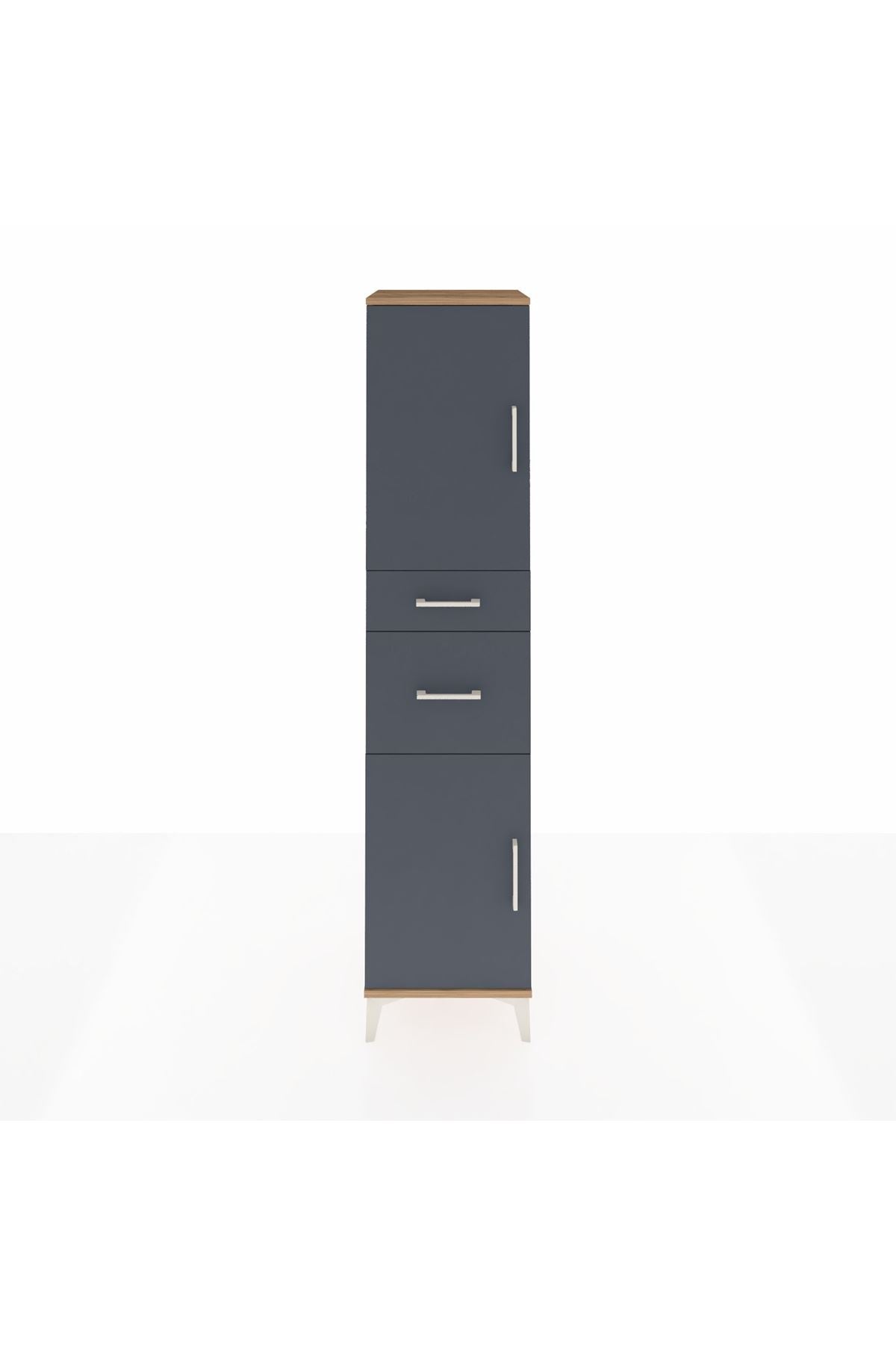 Hyperion Dolap 4 Raflı 2 Çekmeceli Tek Kapaklı 44x44x195 - S58M004V8B