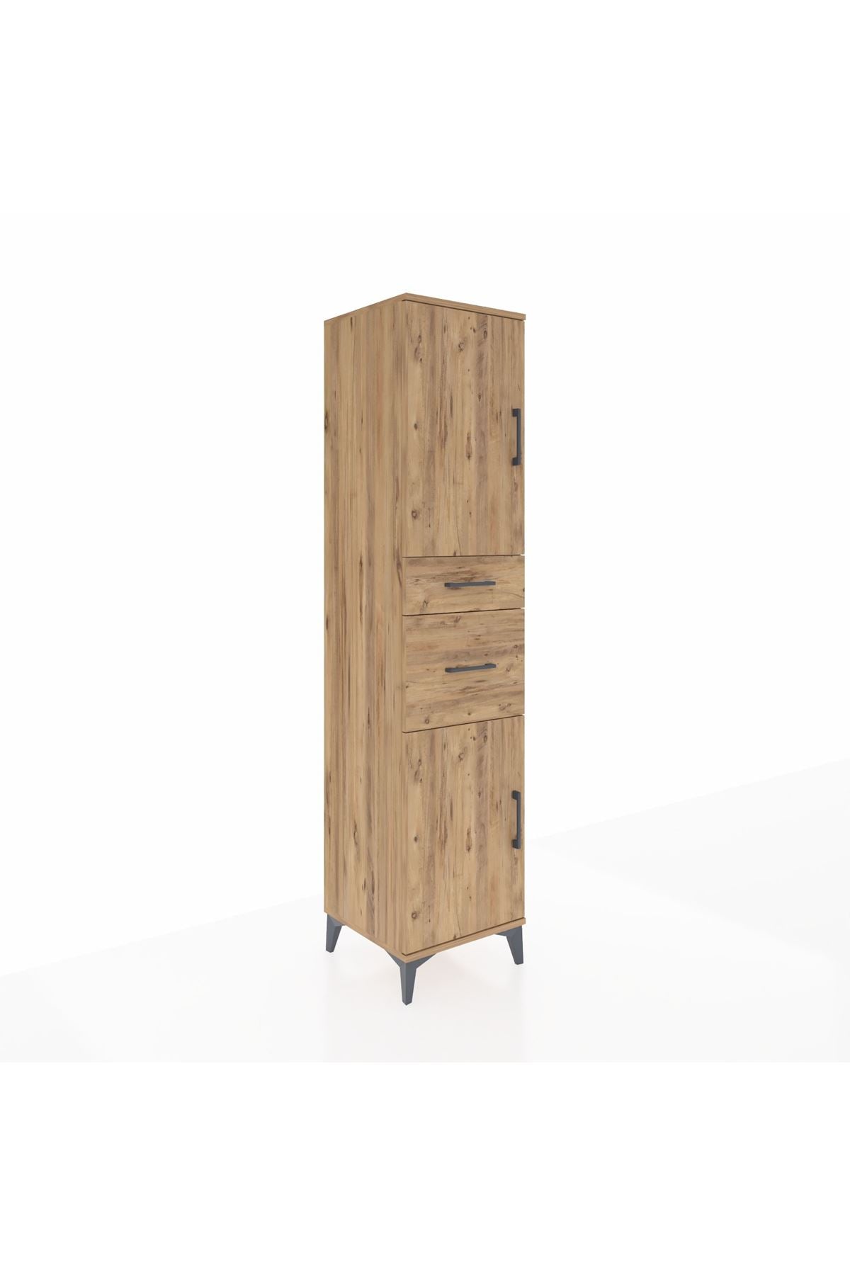 Hyperion Dolap 4 Raflı 2 Çekmeceli Tek Kapaklı 44x44x195 - S58M004V9B