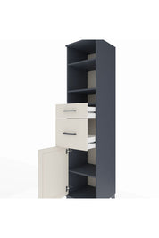 Hyperion Dolap 4 Raflı 2 Çekmeceli Tek Kapaklı 44x44x195 - S58M006V4B