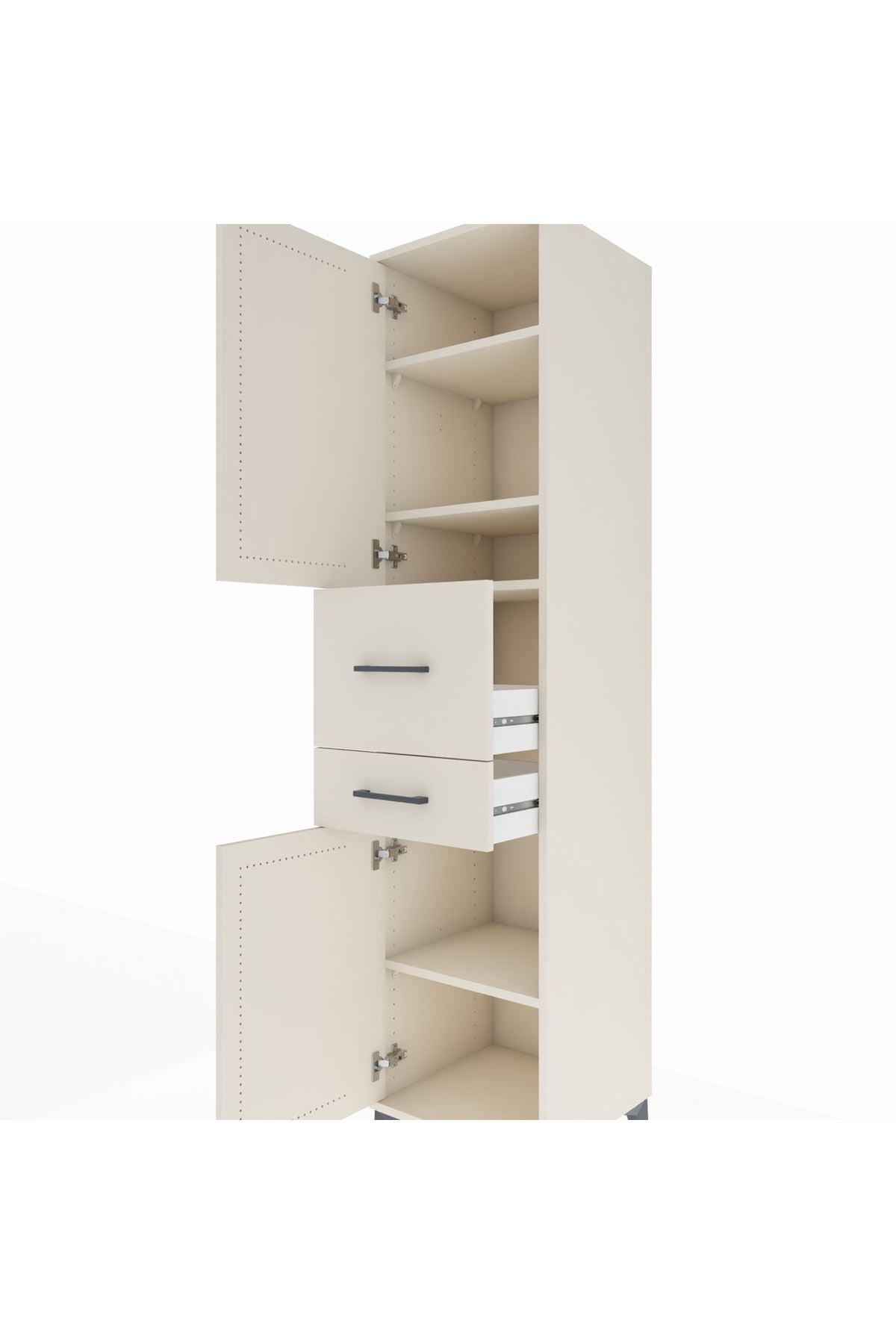 Hyperion Dolap 4 Raflı 2 Çekmeceli 2 Kapaklı 44x44x195 - S58M007V1B