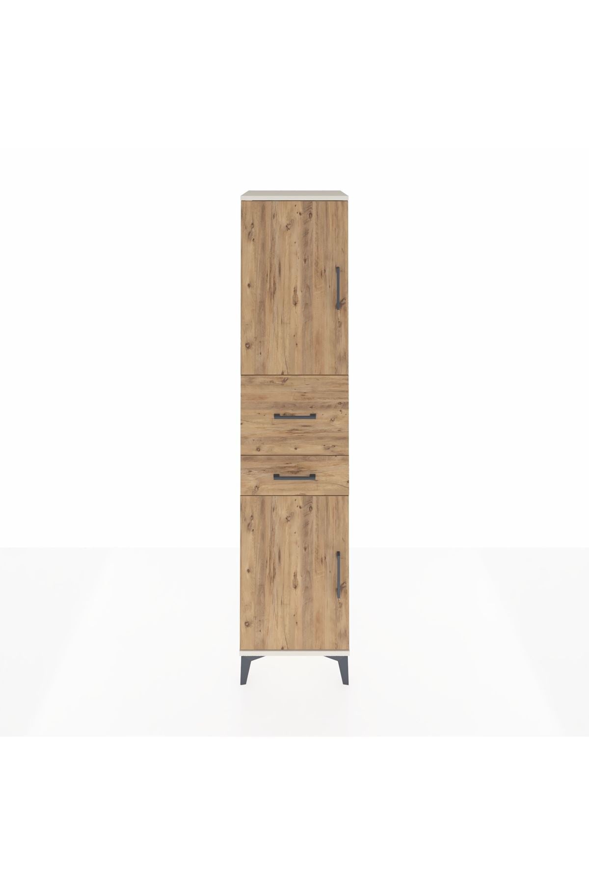Hyperion Dolap 4 Raflı 2 Çekmeceli 2 Kapaklı 44x44x195 - S58M007V3B