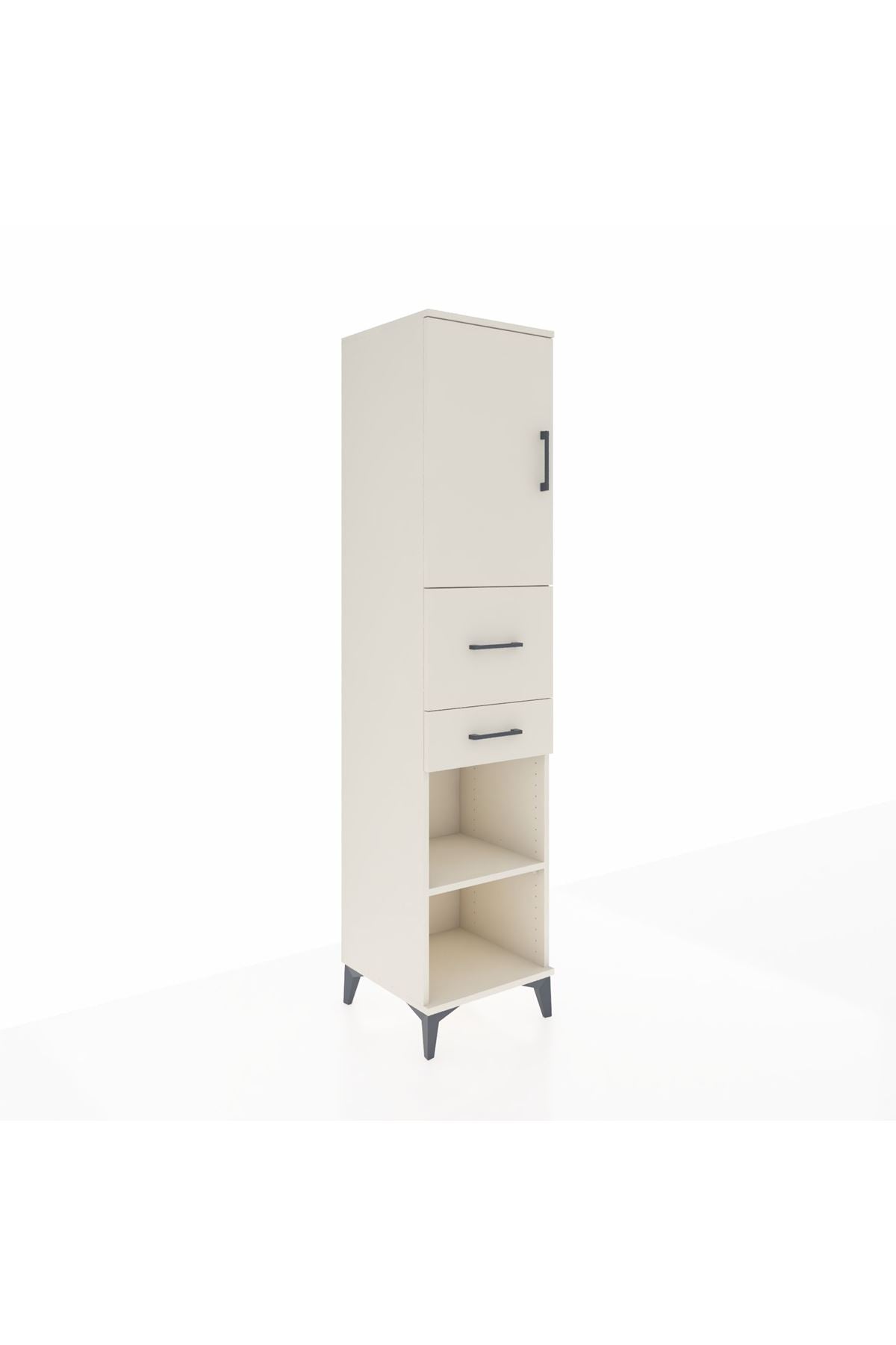 Hyperion Dolap 4 Raflı 2 Çekmeceli Tek Kapaklı 44x44x195 - S58M008V1B