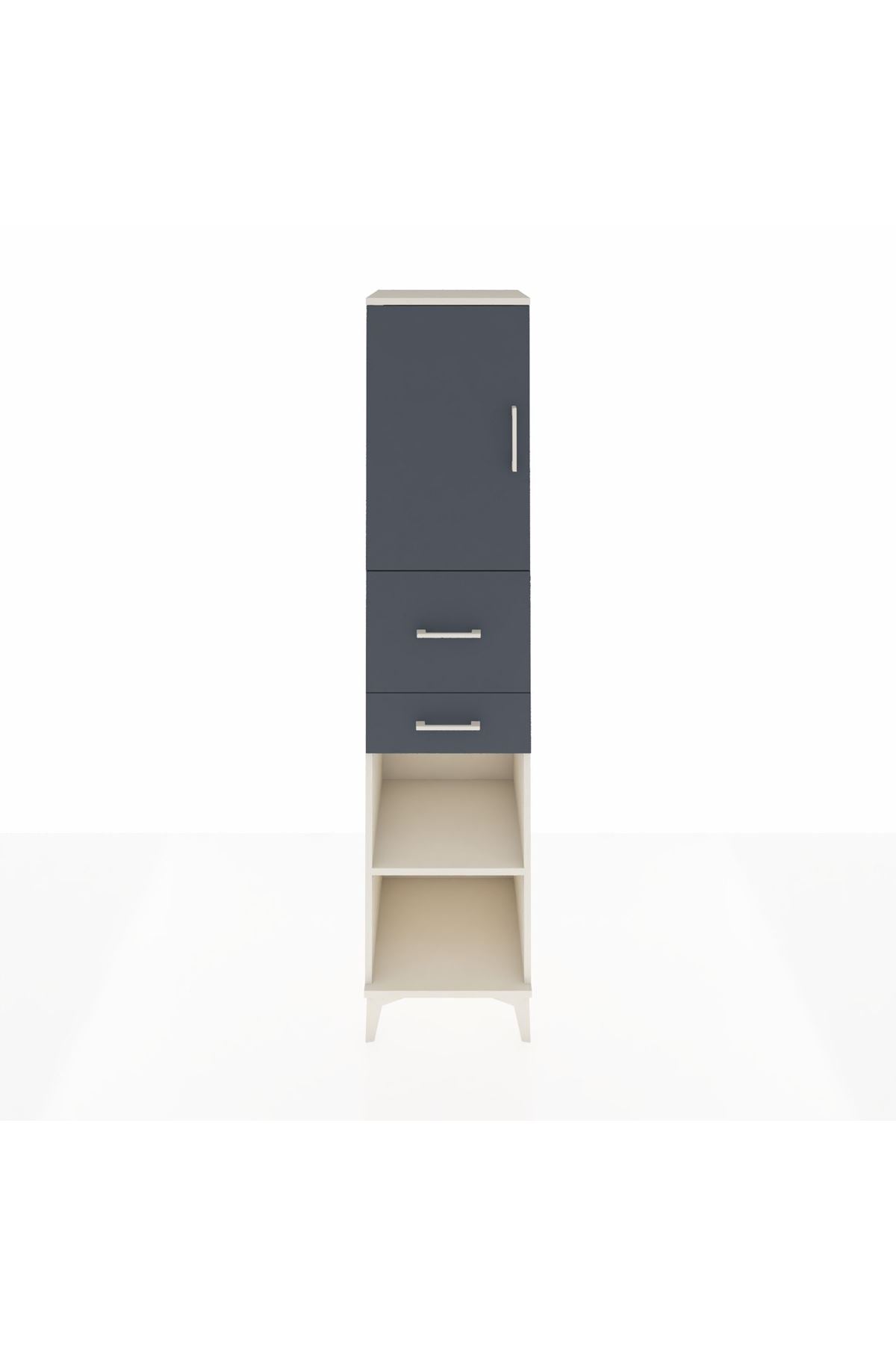 Hyperion Dolap 4 Raflı 2 Çekmeceli Tek Kapaklı 44x44x195 - S58M008V2B