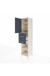 Hyperion Dolap 4 Raflı 2 Çekmeceli Tek Kapaklı 44x44x195 - S58M008V2B