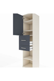 Hyperion Dolap 4 Raflı 2 Çekmeceli Tek Kapaklı 44x44x195 - S58M008V2B