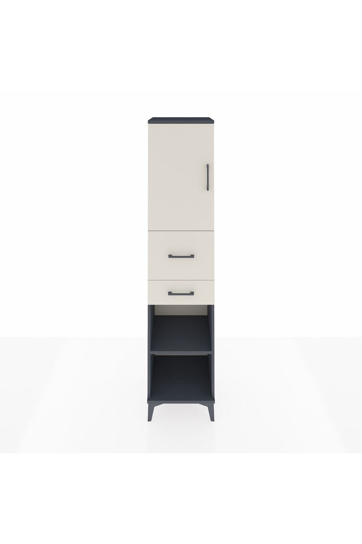 Hyperion Dolap 4 Raflı 2 Çekmeceli Tek Kapaklı 44x44x195 - S58M008V4B