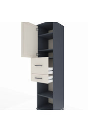 Hyperion Dolap 4 Raflı 2 Çekmeceli Tek Kapaklı 44x44x195 - S58M008V4B
