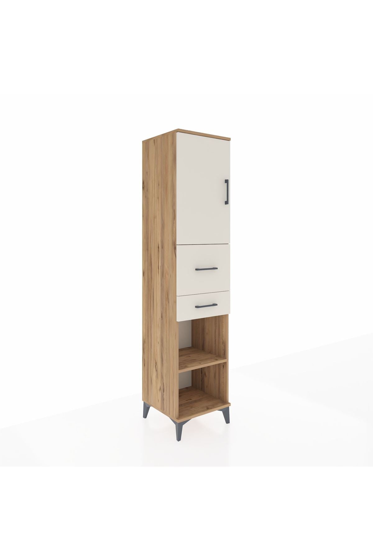 Hyperion Dolap 4 Raflı 2 Çekmeceli Tek Kapaklı 44x44x195 - S58M008V7B