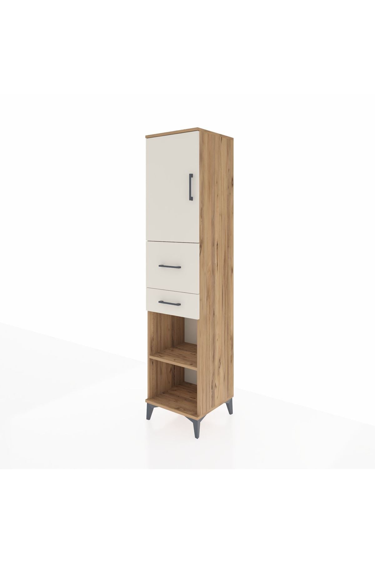 Hyperion Dolap 4 Raflı 2 Çekmeceli Tek Kapaklı 44x44x195 - S58M008V7B