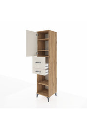 Hyperion Dolap 4 Raflı 2 Çekmeceli Tek Kapaklı 44x44x195 - S58M008V7B