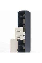 Hyperion Dolap 4 Raflı 2 Çekmeceli Tek Kapaklı 44x44x195 - S58M009V4B