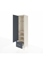 Hyperion Dolap 3 Raflı Tek Çekmeceli Tek Askılı 44x44x195 - S58M010V2B