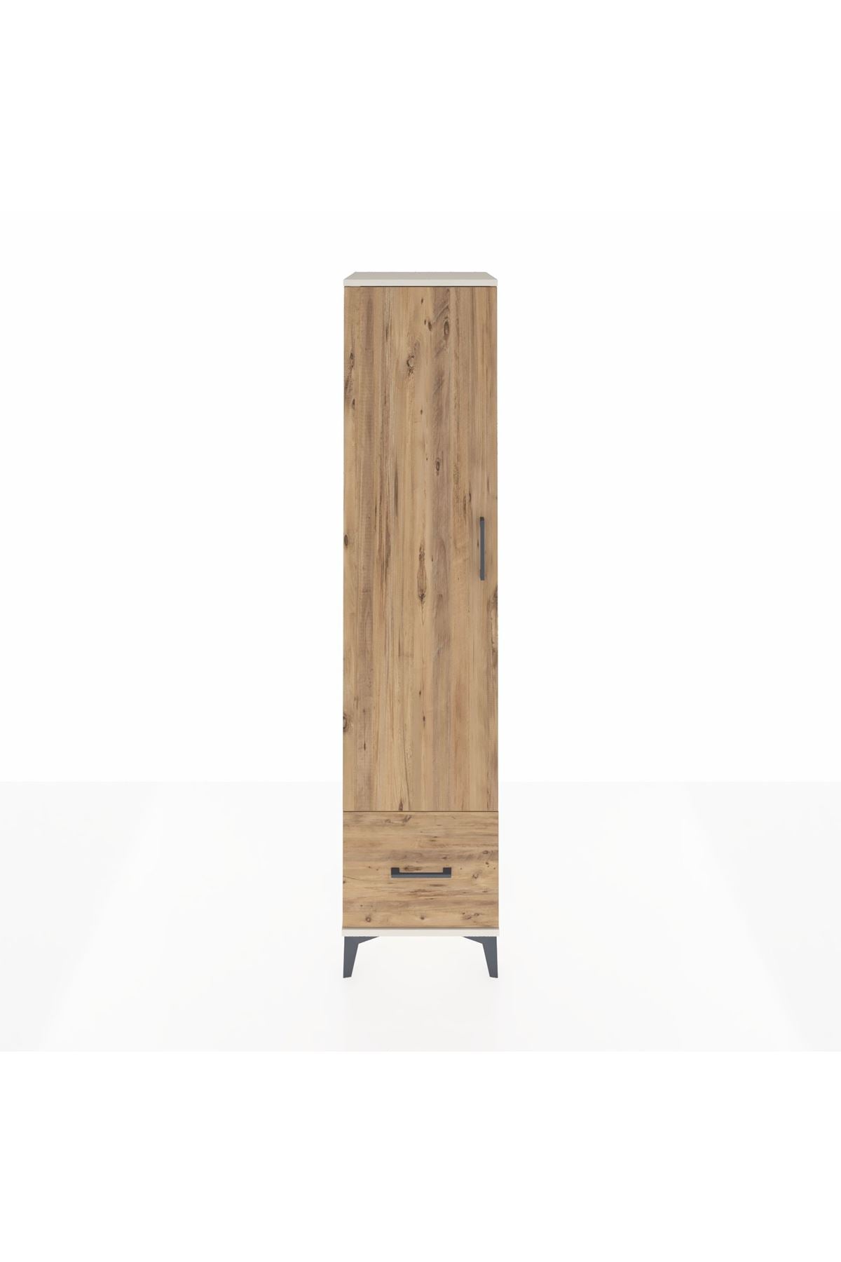 Hyperion Dolap 3 Raflı Tek Çekmeceli Tek Askılı 44x44x195 - S58M010V3B