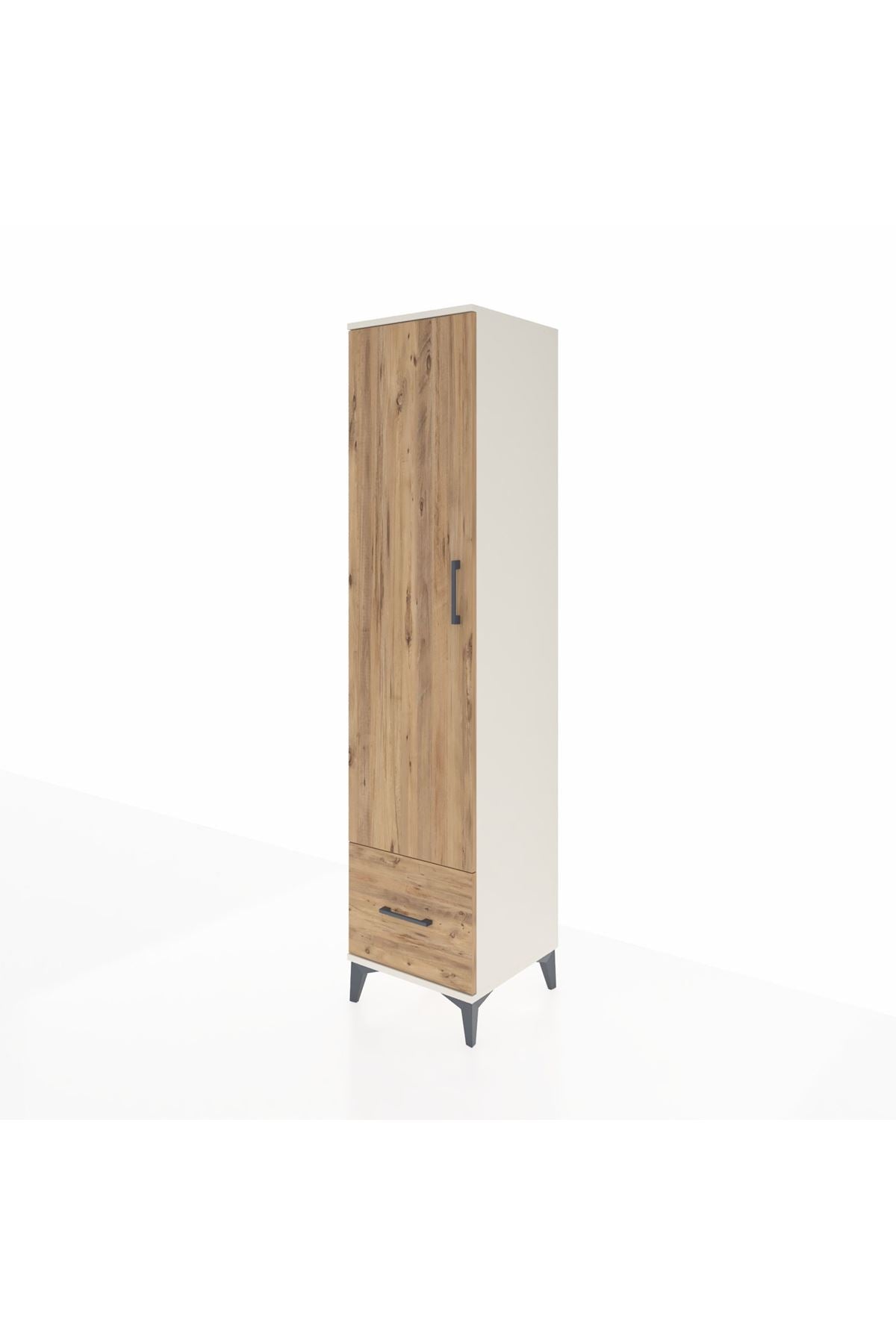 Hyperion Dolap 3 Raflı Tek Çekmeceli Tek Askılı 44x44x195 - S58M010V3B
