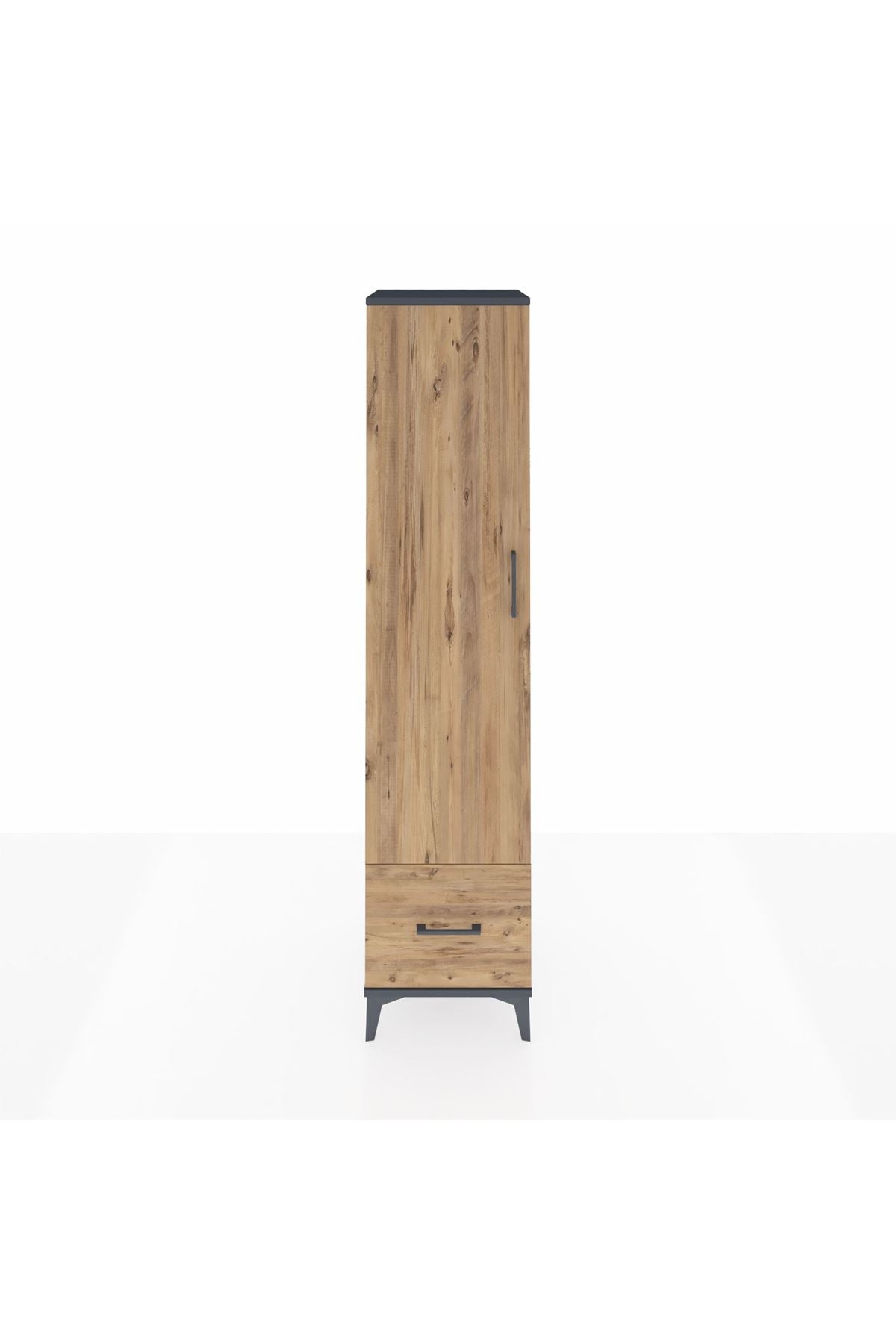 Hyperion Dolap 3 Raflı Tek Çekmeceli Tek Askılı 44x44x195 - S58M010V6B