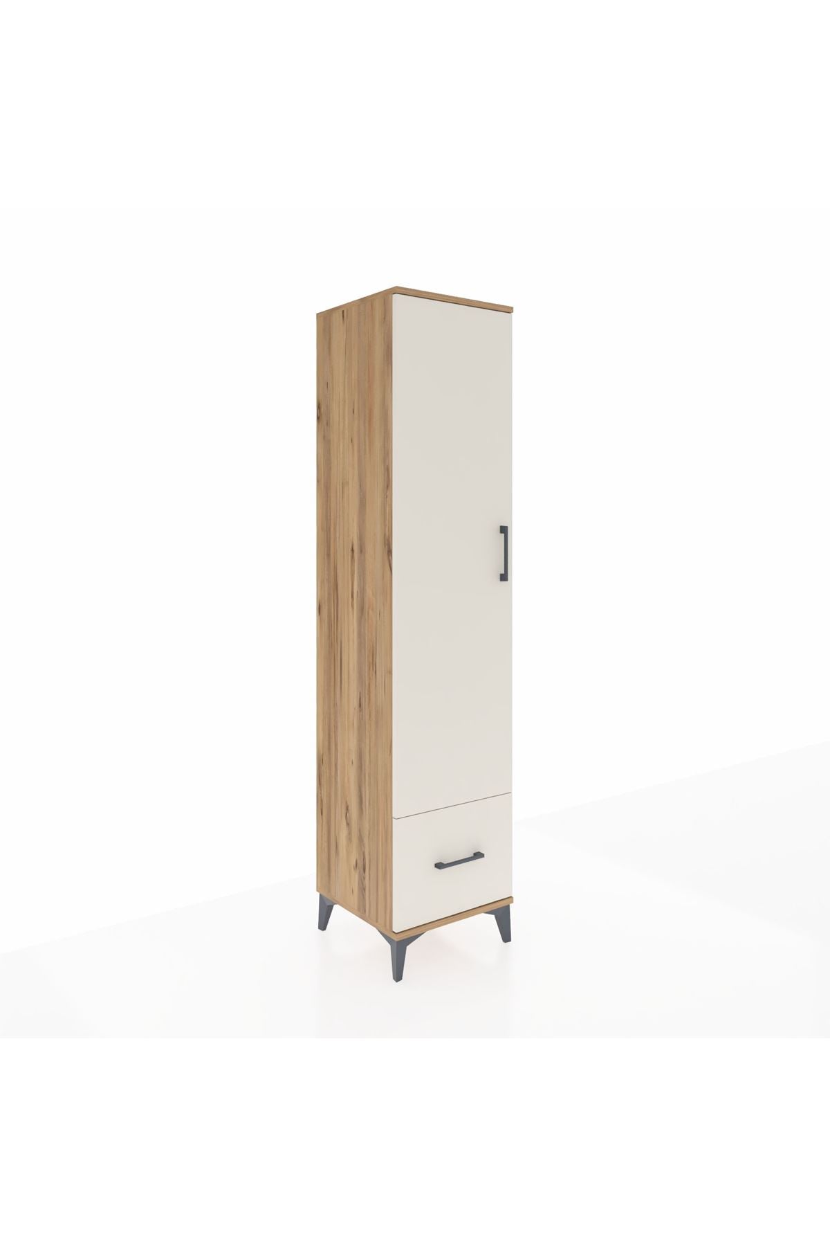 Hyperion Dolap 3 Raflı Tek Çekmeceli Tek Askılı 44x44x195 - S58M010V7B