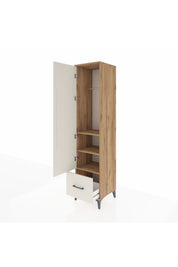 Hyperion Dolap 3 Raflı Tek Çekmeceli Tek Askılı 44x44x195 - S58M010V7B