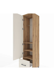 Hyperion Dolap 3 Raflı Tek Çekmeceli Tek Askılı 44x44x195 - S58M010V7B
