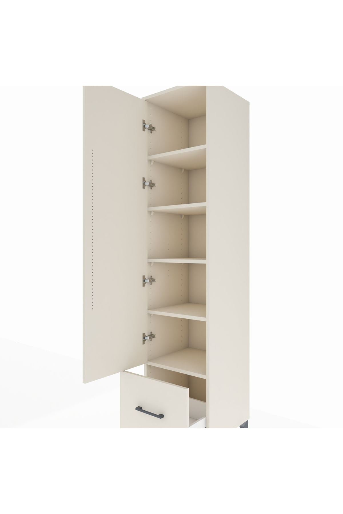 Hyperion Dolap 5 Raflı Tek Çekmeceli Tek Kapaklı 44x44x195 - S58M011V1B