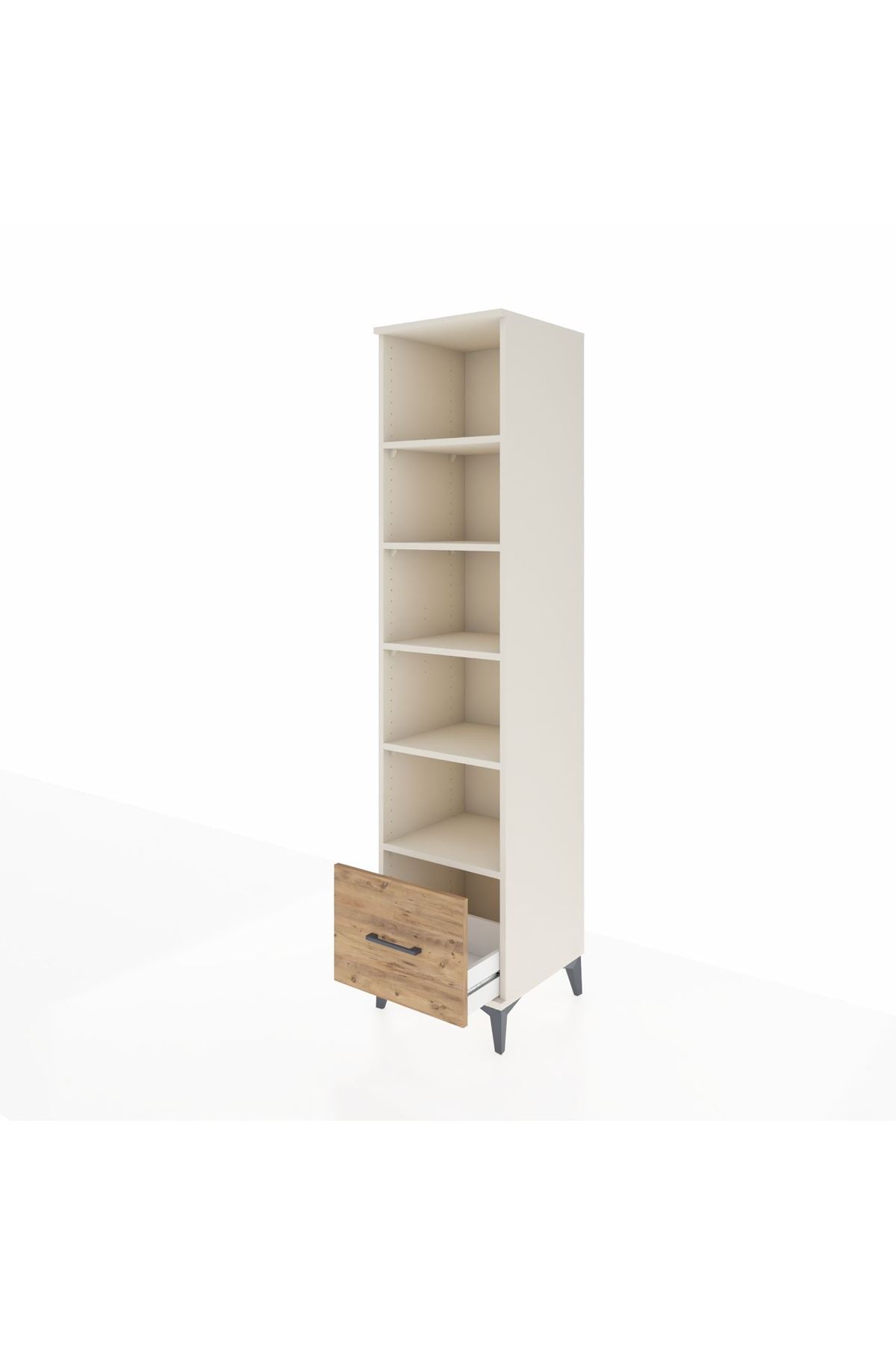 Hyperion Dolap 5 Raflı Tek Çekmeceli 44x44x195 - S58M012V3B