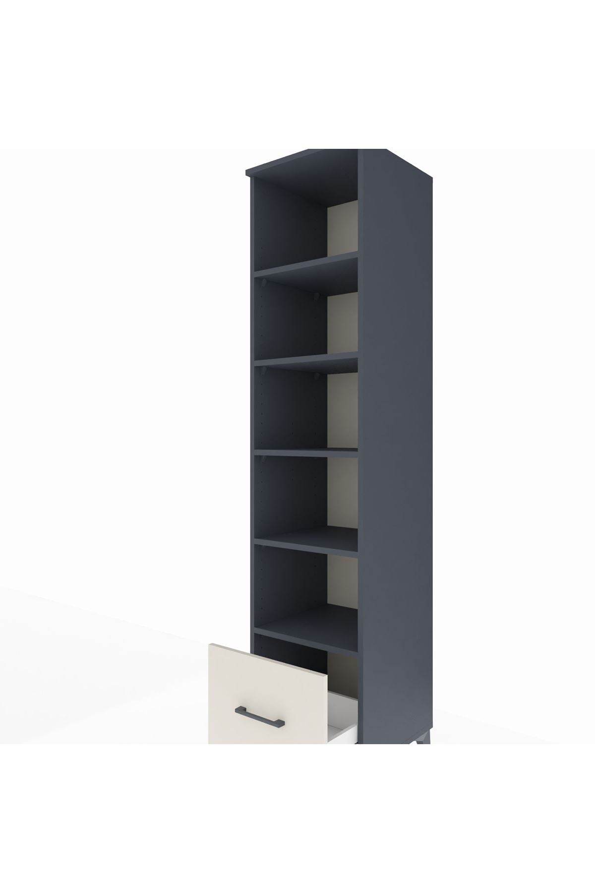 Hyperion Dolap 5 Raflı Tek Çekmeceli 44x44x195 - S58M012V4B