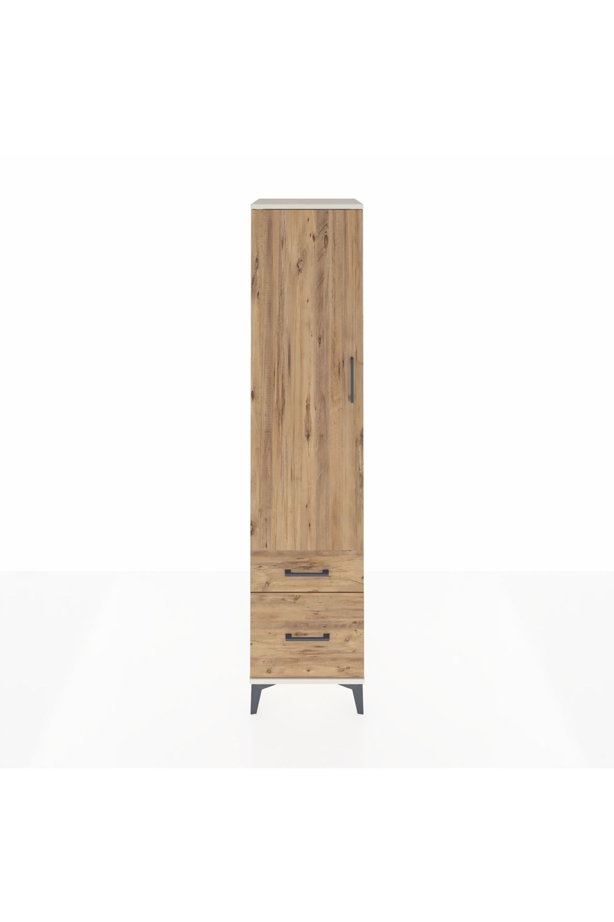Hyperion Dolap 2 Raflı 2 Çekmeceli Tek Askılı 44x44x195 - S58M013V3B