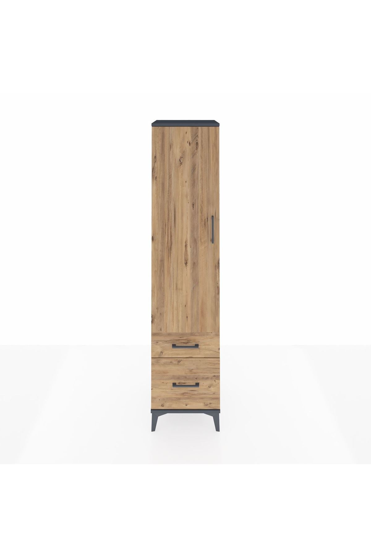 Hyperion Dolap 2 Raflı 2 Çekmeceli Tek Askılı 44x44x195 - S58M013V6B