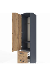 Hyperion Dolap 2 Raflı 2 Çekmeceli Tek Askılı 44x44x195 - S58M013V6B