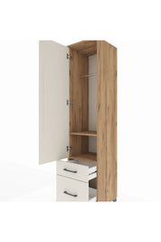 Hyperion Dolap 2 Raflı 2 Çekmeceli Tek Askılı 44x44x195 - S58M013V7B
